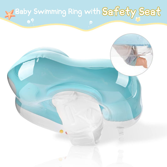 WYRIAZA Premium Baby Swimming Ring - Ocean Blue (with SPF 50+ Sun Canopy)
