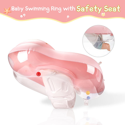 WYRIAZA Baby Float with Canopy, Infant Pool Float with Safety Seat, Baby Swimming Float & Swim Float & Water Float UPF50+ UV Protection from 3 to 36 Months