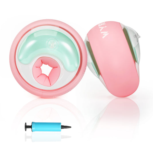 WYRIAZA Brassards de Natation pour Enfants (1-6 Ans) - Flotteurs de Piscine Gonflables à 3 Airbags Indépendants pour Tout-Petits 5-20kg, Anneaux de Natation Doux Antidérapants (Rose)