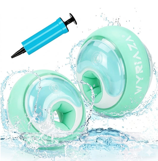 WYRIAZA Brassards de Natation pour Enfants (1-6 Ans) – 3 Airbags Indépendants Flotteurs de Piscine Gonflables pour Tout-petits 5-20kg, Anneaux de Natation Doux Antidérapants (Vert)