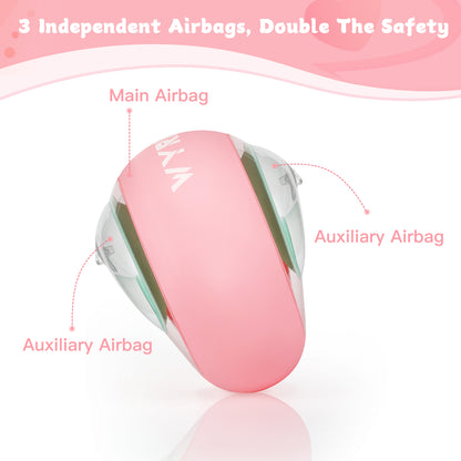 WYRIAZA Toddler Arm Floaties Pink (1-6 years),  Swimming Floaties for Kids with 3 Airbags Fits 13-44 lbs