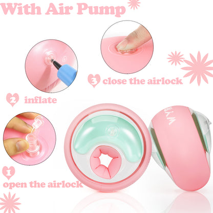 WYRIAZA Kinder Schwimmflügel (1-6 Jahre) - 3 unabhängige Airbags aufblasbare Poolschwimmer für Kleinkinder 5-20 kg, rutschfeste weiche Schwimmringe (Pink)